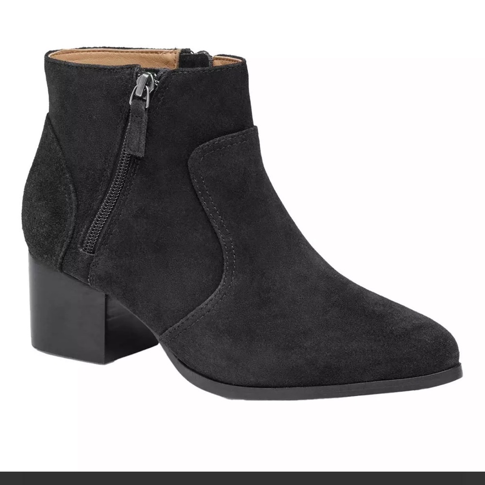 Johnston & Murphy Black Suede Ankle Boots